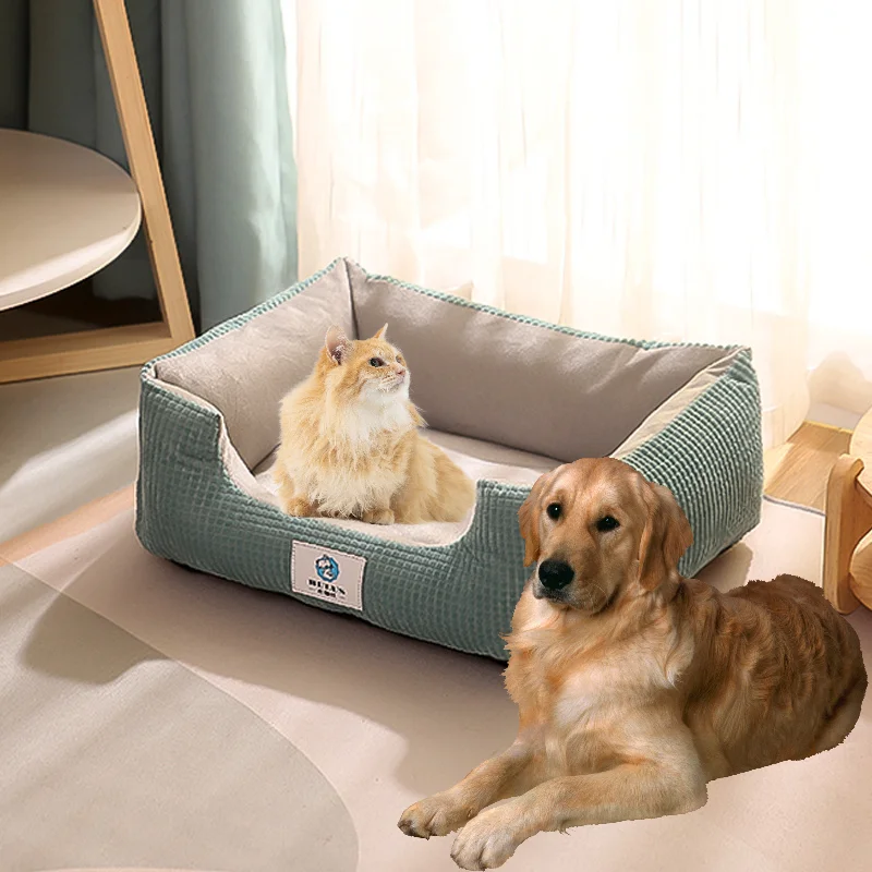 

Cat Bed Thickening Removable Pets Nest Square Plush Kennel Sofa Cat Baskets Cushion Cats Home Bed Cama Para Gatos