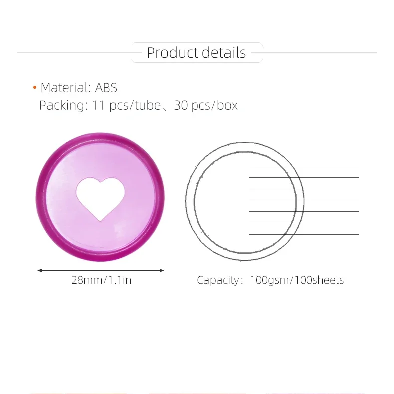 Fromthenon Transparent Binding Discs for Dicbound Planner Heart Shape Mushroom Hole Binder Rings Office Office Binding Supplies