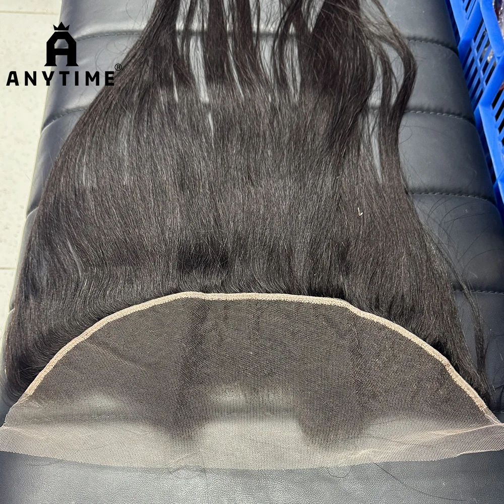 Straight 13x4 HD Invisible M Style Hairline Lace Frontal 100% Human Hair Preplucked Natural Color 13x4 Lace Frontal For Women