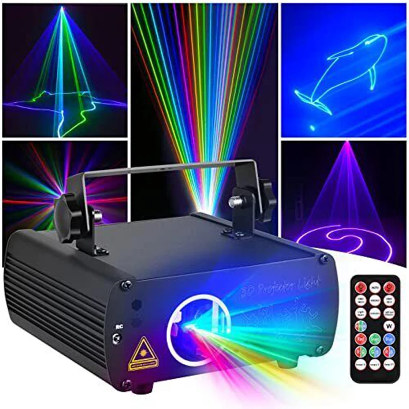 Tanie Nowy 500mW RGB DMX SD karta Laser animacyjny projektor PRO sklep