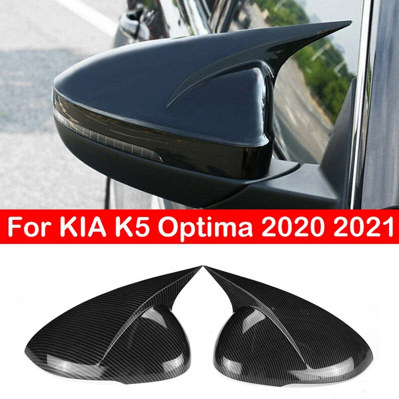 

For KIA K5 Optima 2020 2021 Body Side Door Rearview Mirror Rear View Cover Cap Sticker Trim ABS Auto Parts Car Accessories
