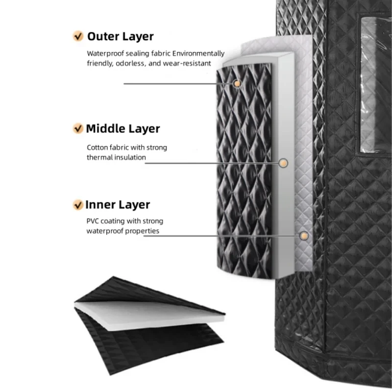 Full Size New Steam Sauna Heating 1600W 4L Portable Box Ease Insomnia Stainless Steel Pipe Support AU UK US EU Plug 3