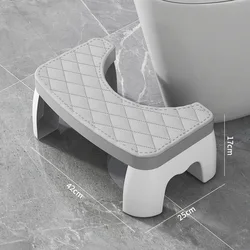 Ergonomic Bathroom Foot Rest and Potty Training Aid Stool (GRAY)
