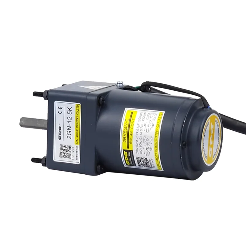 정방향 및 역방향 단상 AC 모터, 2RK10GN-C 고정 속도 댐핑, 10W, 220V