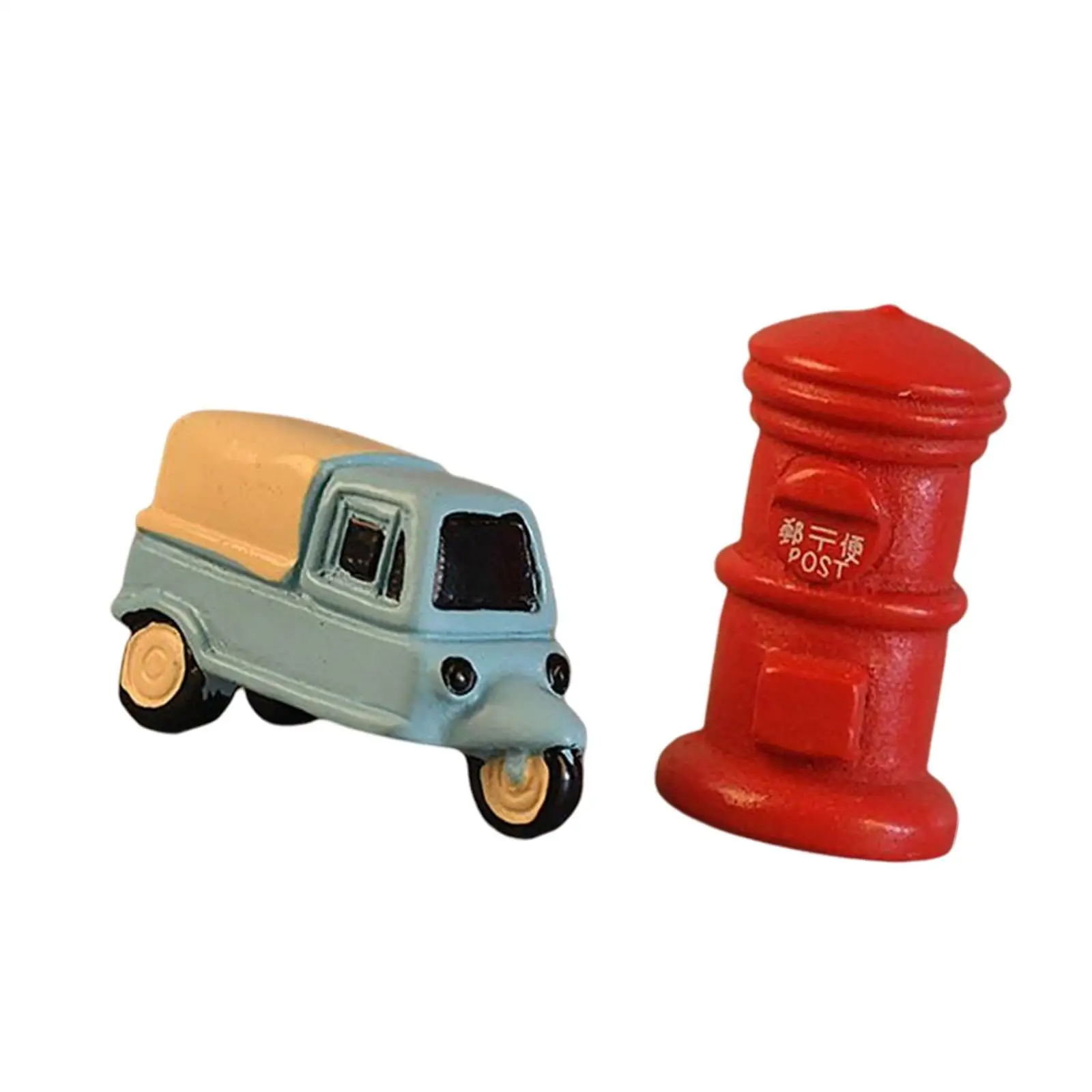 

Miniature Figure Miniature Dollhouse Post Box Model Collectible for