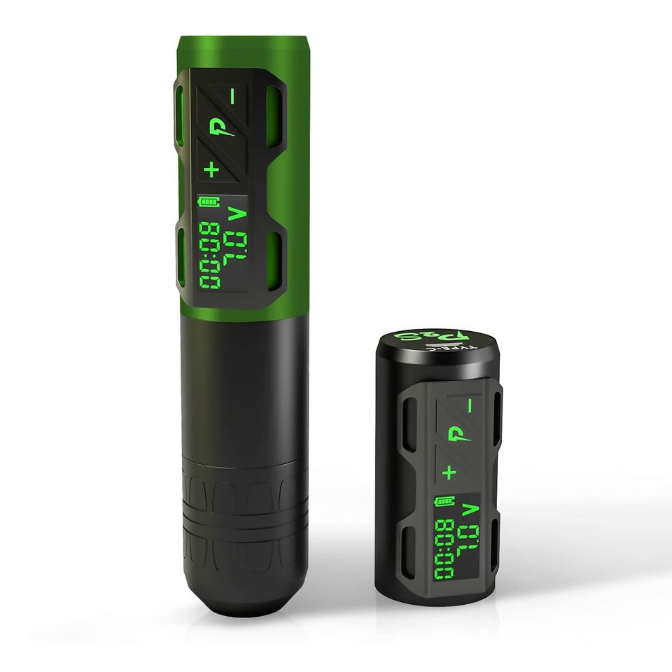 Ez Portex Generation 2s Wireless Battery Tattoo Pen Machine Customized Swiss Motor With Power Pack Black Red Green Silver - Tattoo Machines