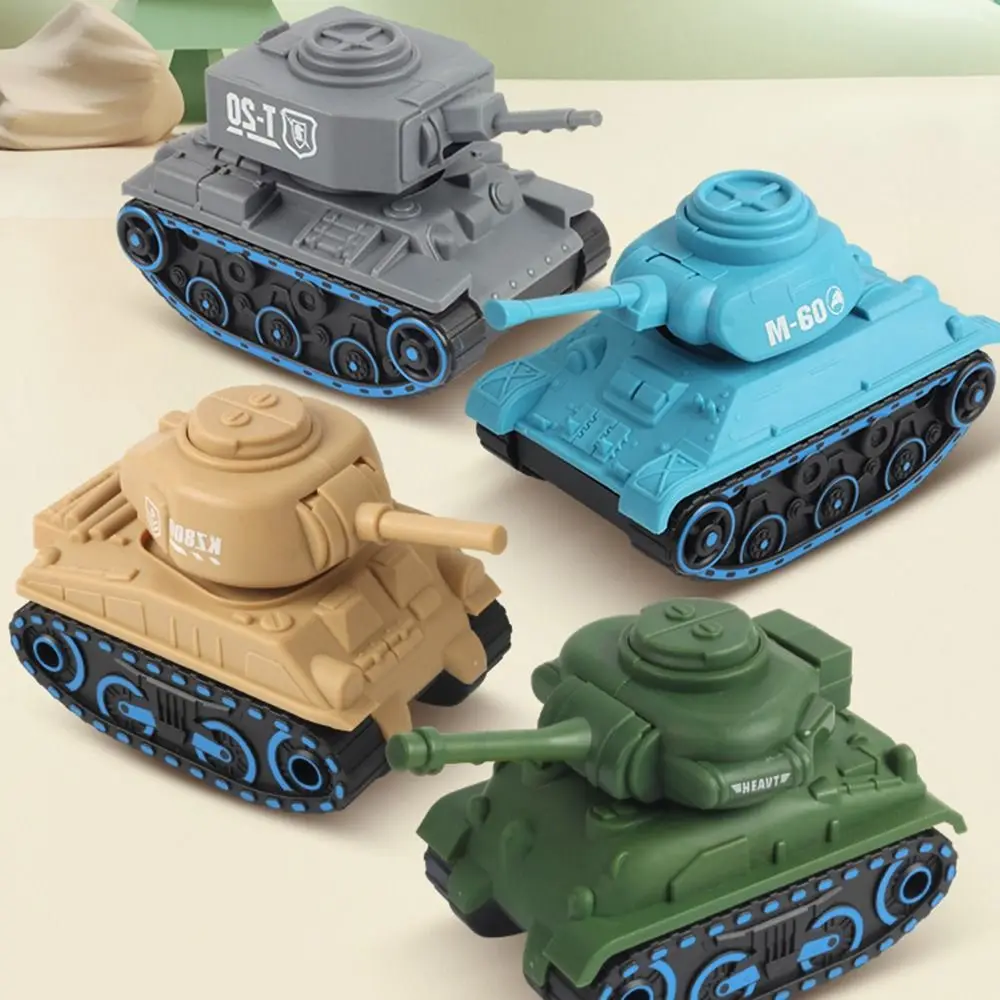 

Kids DIY Plastic Mini Models Military Vehicle Tank Toy Inertia Tank Press