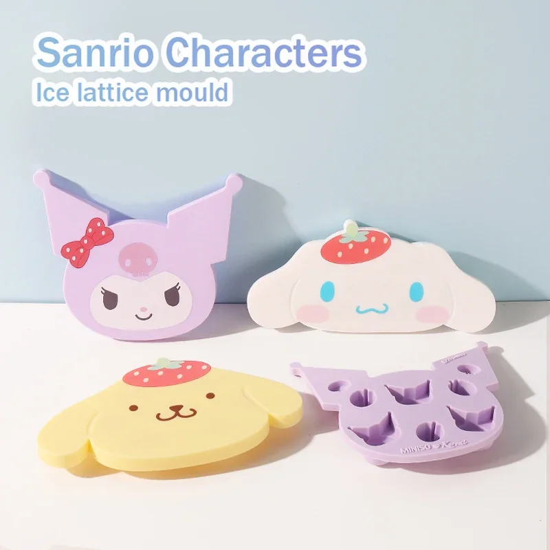 

Sanrio Kawaii Kuromi Anime Ice Lattice New Cute Cinnamoroll PomPomPurin Home Food Grade Silica Gel Mould Cover Household Good
