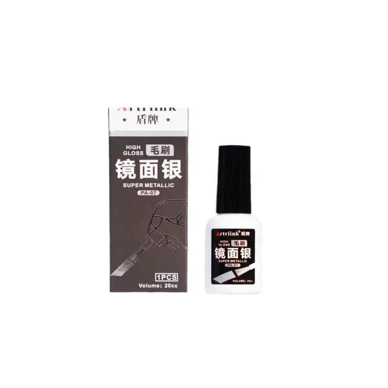 20ml 모델 골드 페인트 핸드페인팅 메탈릭 미러 수성 도금 마커 도구 터치업 페인트 펜