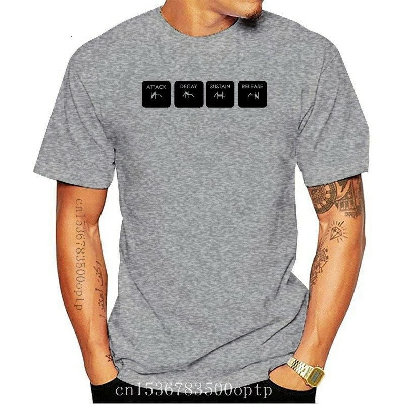 New Adsr T-Shirt 100% Cotone Sintetizzatore Moog Roland Music Producer Abeton T Shirt Summer Style Fashion Men T-Shirt