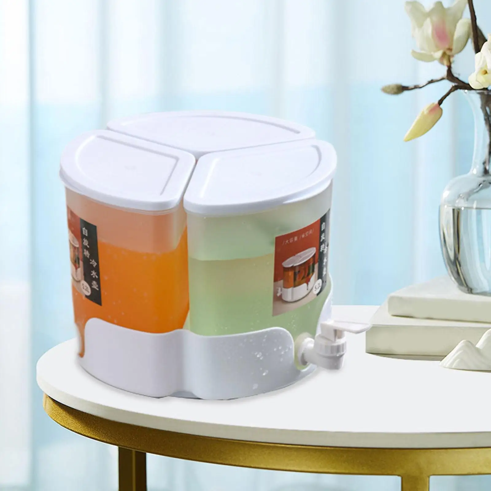 Beverage Dispenser with Spigot Drink Dispenser 5.2L for Household Home Drink