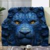 Mystic Blue Lion Blanket A Majestic And Mysterious Blue Lion A Creative Gift For Adventurous Camping Friends And Family 2