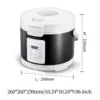 Vehicle 3L Travel Rice Cooker 12V 24V Multipurpose Lightweight Food Steamer 6