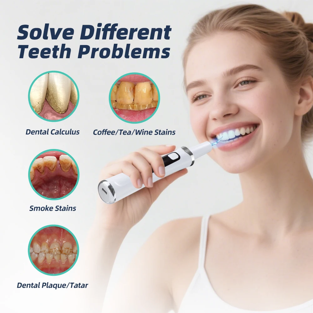 Dental Scaler For Teeth Tartar Remover Electric Teeth Cleaner Tooth Calculus Pla
