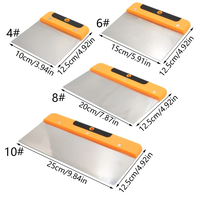 4"6"8"10" Scraper Blade Putty Knife Shovel Stainless Steel Wall Scraping Plastering Trowel Hand Tool Construction Tools