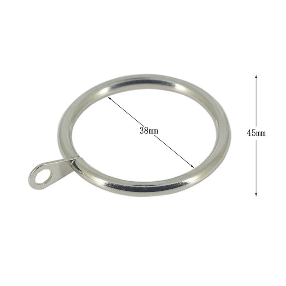 Hengxinchen 15 Anelli per Tende con Ganci, Diametro 50 Mm, Metallico Anelli Tende, Adatti per Tende e Docce, Realizzati in Acciaio Inossidabile, con Clip per Tende, Adatti per Asta per Tende (Nero