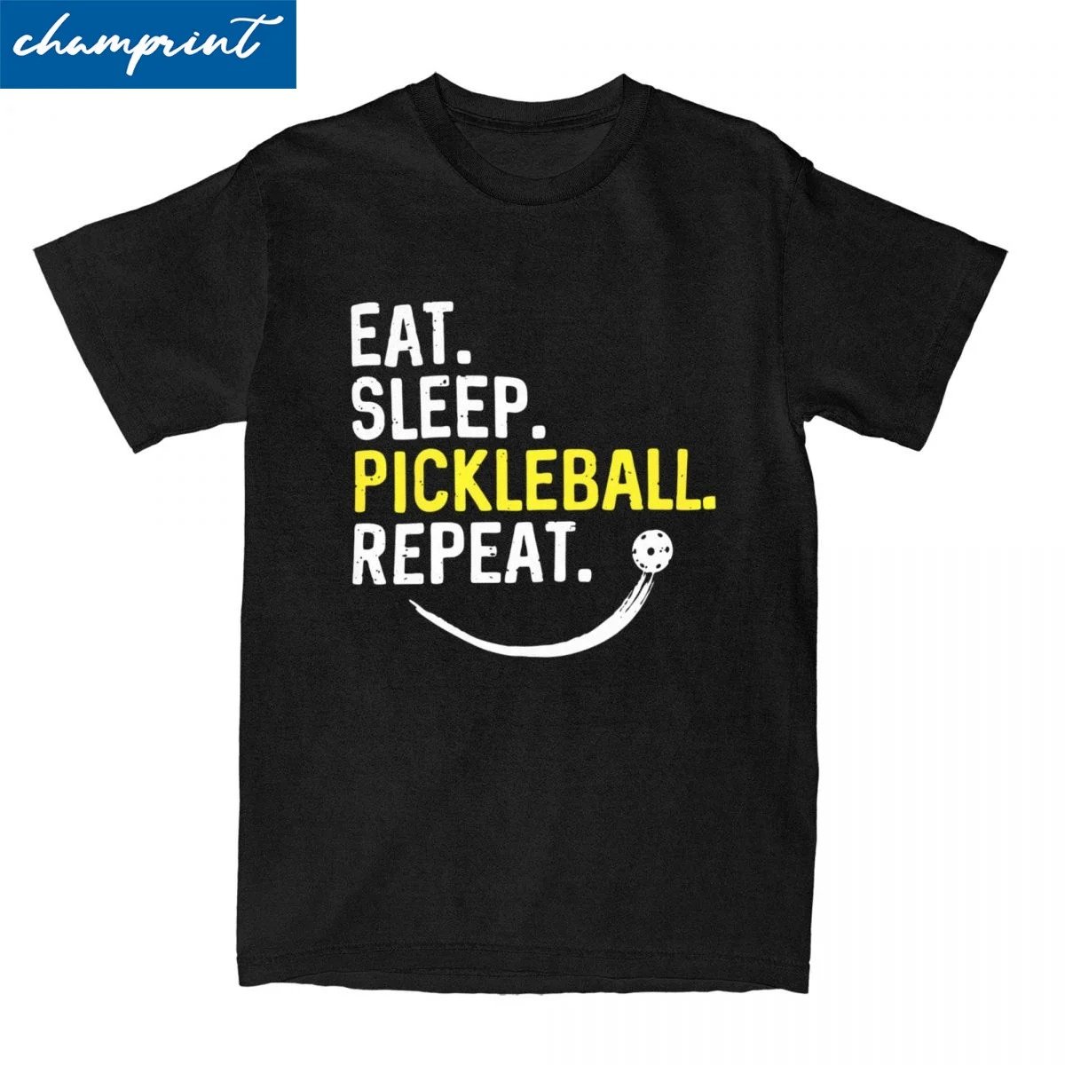 

Мужская и женская футболка с надписью «Eat Sleep Pickleball», забавный подарок для игрока, хлопковая одежда, футболка с круглым воротником, женская футболка