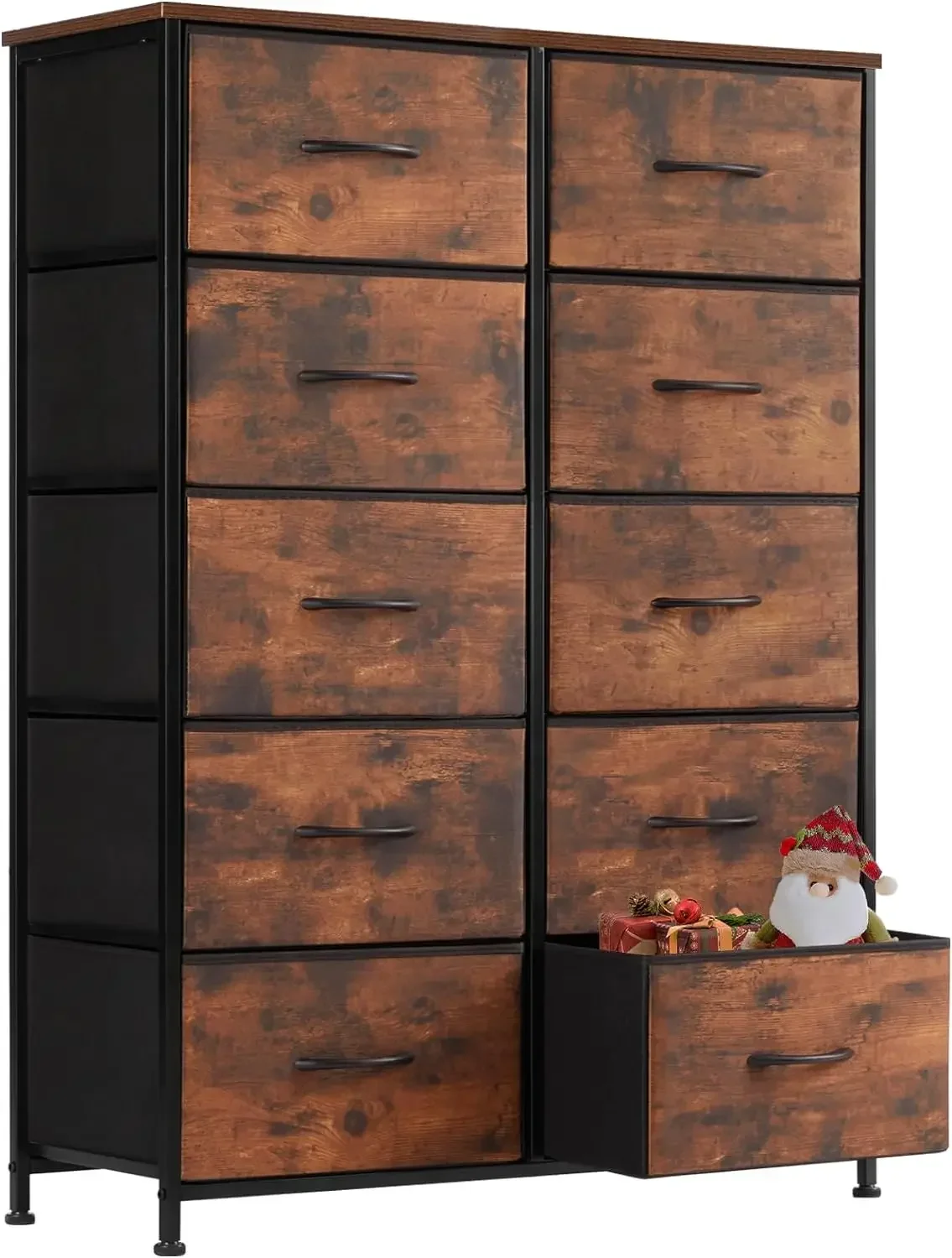 Brown 10 Drawers