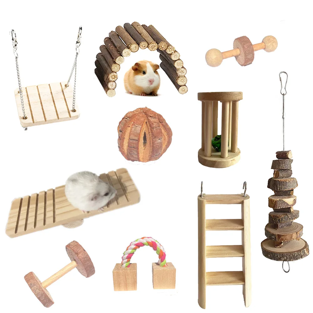 Wooden Hamster Chew Toys Set 5