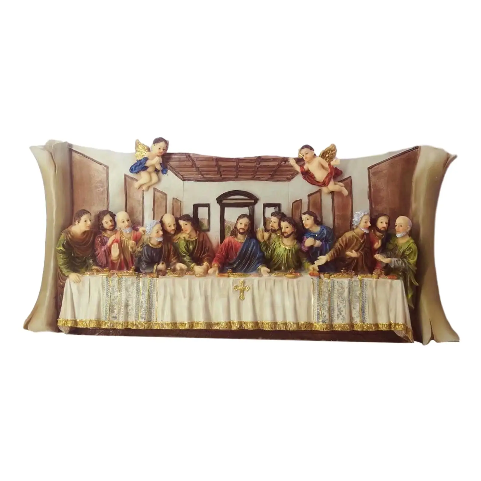 Divine Last Supper Sculpture: Contemporary Religious Artwork for Home Decor