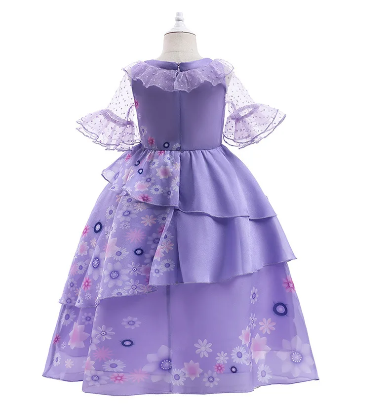 goddess costume Encanto Isabela Madrigal Cosplay Costume For Girls Dress Purple Flower Fairy Dresses Anime Clothes Girl Princess Dress Kid Skirt naruto costume