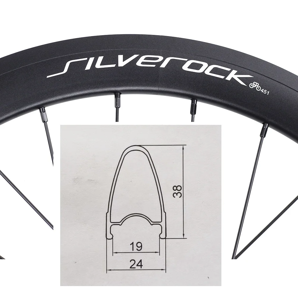 SILVEROCK SR38A 20 Zoll 406 451 Alu-Laufradsatz Felge Felgenbremse für Fnhon TERN N8 P8 P18 SP18 Faltbares Minivelo Fahrrad Räder – Detail 4