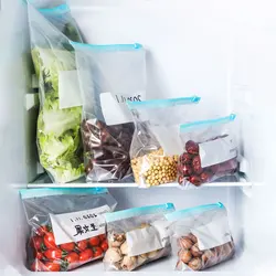 Enhanced Sealed Food Storage Bag with Slide Lock and Thickened Zipper - 10Pcs