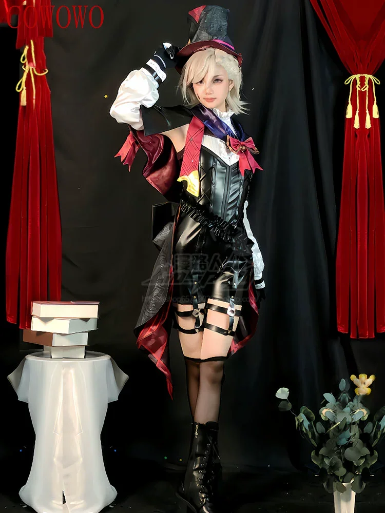 

COWOWO Genshin Impact Fontaine Twin Magician Lynette Lyney Cosplay Costume Cos Game Anime Party Uniform Hallowen Play Role