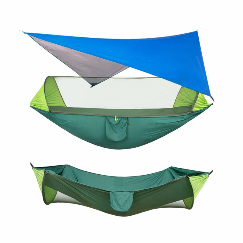 Large Camping Hammock with Mosquito Net and Rain Fly- 2 Person Portable Hammock with Bug Net and Tent Tarp , Hammock Tent 