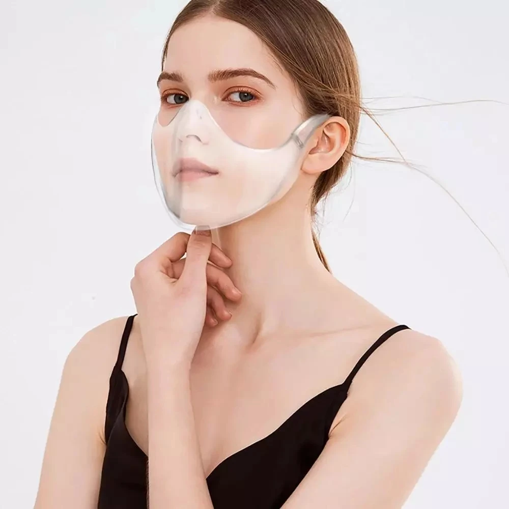 1-12pcs Face Shield Protective Transparent Mask Isolation Anti-dropping Multi-function Goggle Reusable Dustproof Clear Face Mask