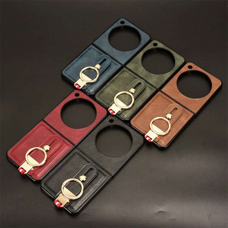 

Suit For ZTE Nubia Flip skin PU New Wristband Rear Cover with Lanyard for ZTE Libero Flip Phone Case