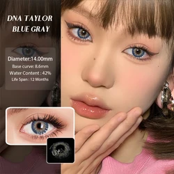 Enhanced Beauty Black & Brown Contact Lenses - 14.5mm Color for Makeup & Natural Look (Blue gray)
