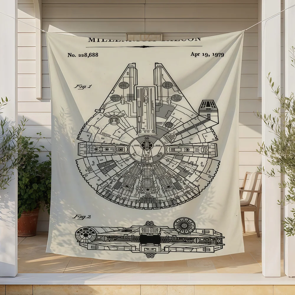 Vintage Space Battle Movie Flag - Custom Decor for Camping, Garden, Parties, and Wall Art