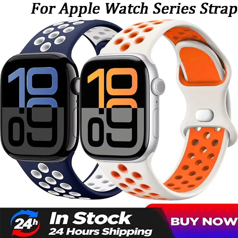 Breathable Soft Silicone Strap for Smartwatch - Versatile Size Options
