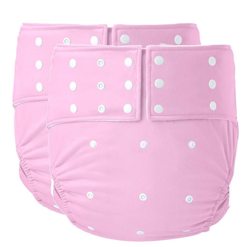 BIAI 2PCS Plus Size Suede Cloth Incontinence Adult Cloth Nappies Reusable Old Man's Diaper Pants Adult Urine Bag