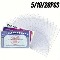 5/10/20Pcs Waterproof PVC Card Protector Sleeves Soft Clear Protective Covers for Social Security Medical Insurance Credit Cards 1