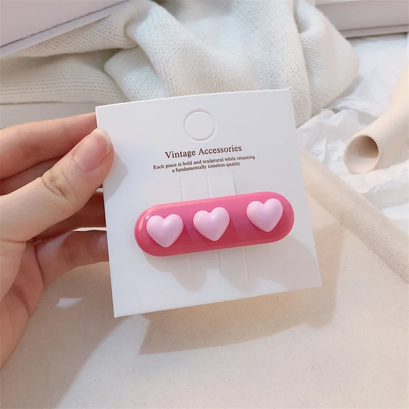 

Macaron Color Peach Heart Hair Clip For Women Cute Lovely Sweet Girly Aesthetic Hairpins Korean Charm Hair Gift Dropshipping