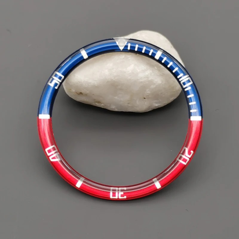 Flat Resin Aluminium Bezel Insert for Watch Cases - 39mmx32mm