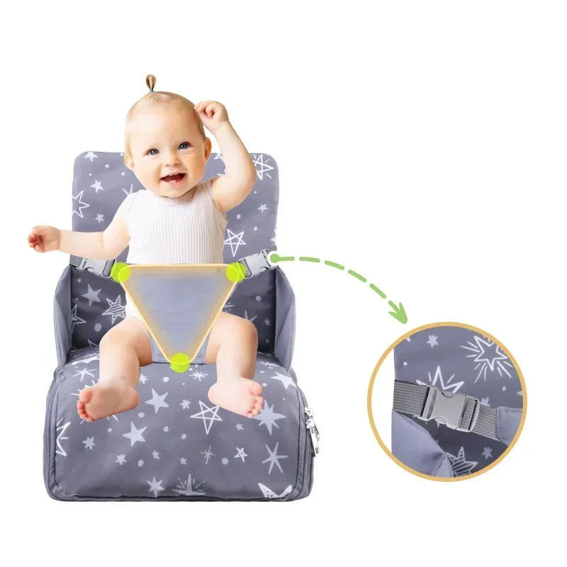 INSULAR 2 In 1 Baby Booster Seat Mommy Bags Portable Kid Safe Seat Pads Comfortable Height Chair Cushion Multi-functional Packs