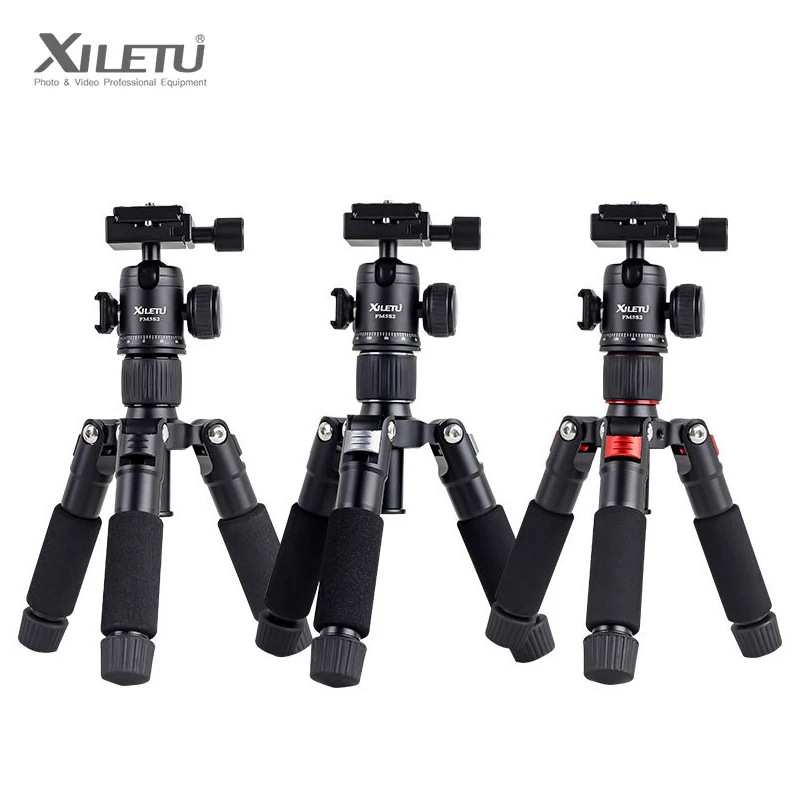 XILETU FM5S2 NEW Mini Portable Travel Tripod Lightweight Desktop Live Video Tripod Cold Shoe Expansion Bracket for DSLR Camera