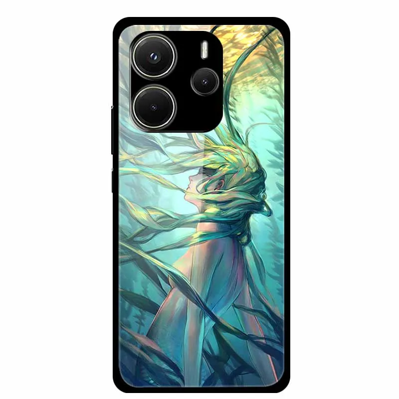 Luxury Tempered Glass Hard Back Phone Case Cover