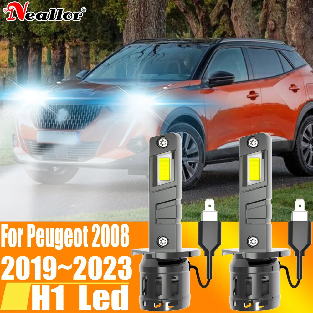 

2 шт., Автомобильные светодиодные лампы H1 12 В 55 Вт для Peugeot 2008 2019 ~ 2023