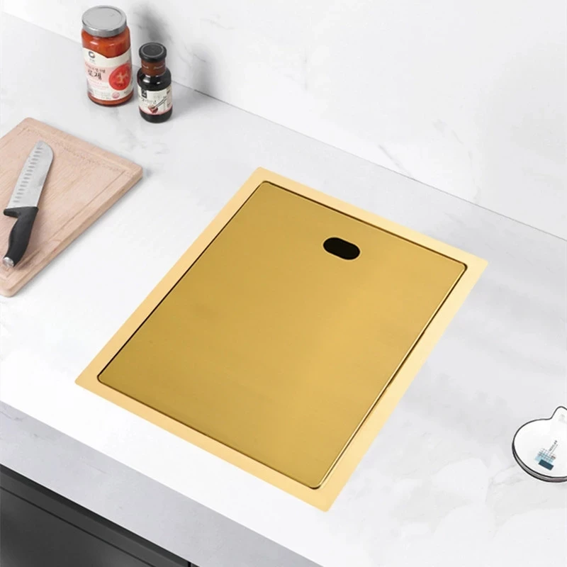 Golden Kitchen Sink 304 Stainless Steel Island Bar Sink Household Small Concealed Sink Kitchen Bowl Cleaning Pool Kitchen Basin 5