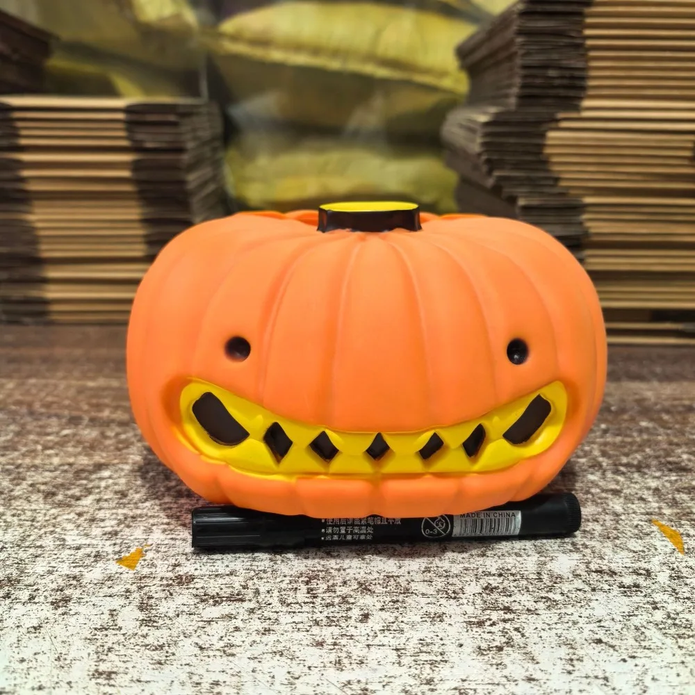 Halloween Pumpkinn Tissue Box Model Toy Decorative Pumpkin Paper Storage Box Cartoon Collectible Pumpkin Ornament Decoration