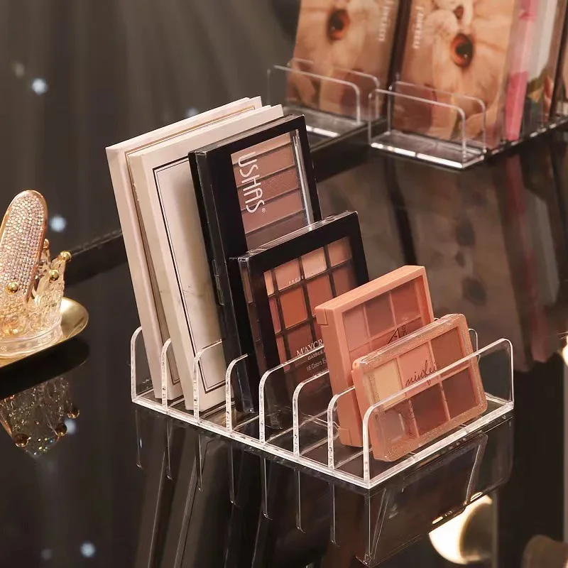 Makeup Organizer Desktop Multi-cell Display Box Makeup Blush Cosmetics Shelf 7-compartment Plastic Eye Shadow Tray Storage Box 5