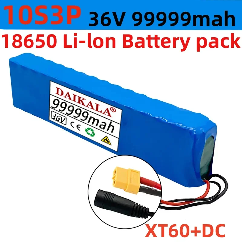 

10S3P 36V 99Ah 18650 lithium-ion battery 350W 500W for high-power electric scooters, motorcycles, scooters, and 42V chargers