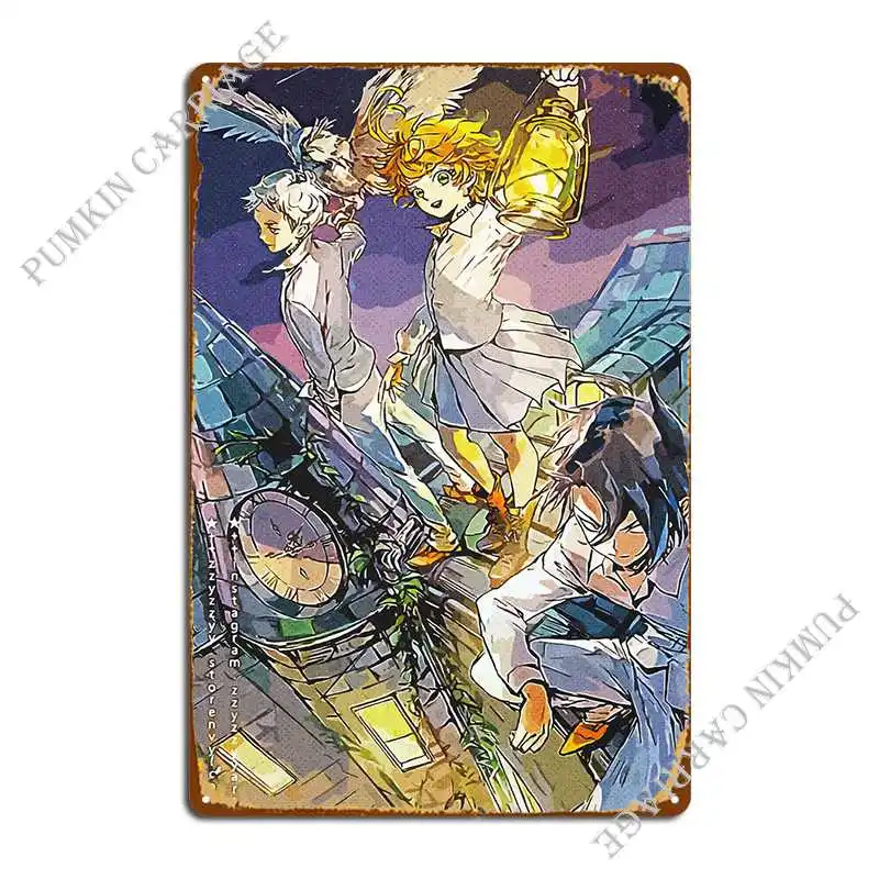 La Promessa Neverland Targa In Metallo Pub Kitchen Cave Kitchen Tin Sign Poster
