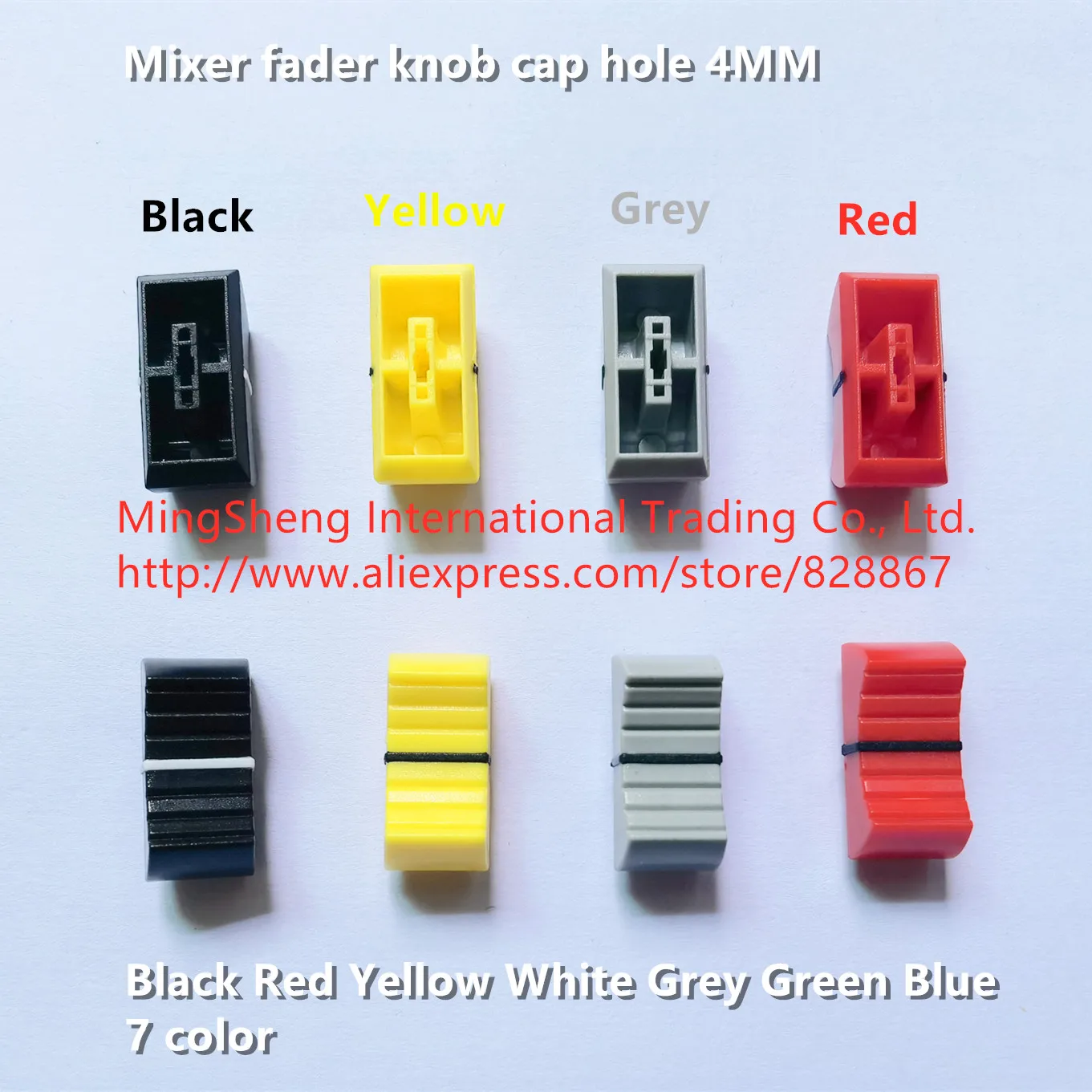 Original new 100 mixer fader knob cap black red yellow white grey