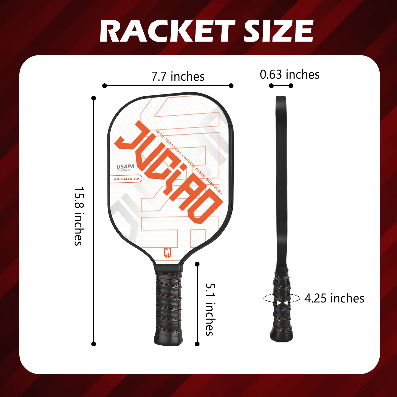 Pickleball Paddles USAPA Compliant Includes 4 Balls Thermoformed Carbon Fiber Face Lightweight Pickleball Set pickleball paddle pickleball balls