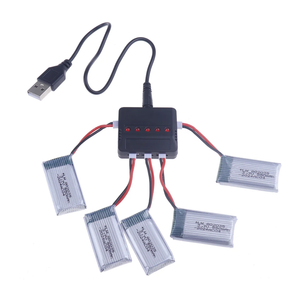 Description Picture 2 of item3.7V 550mAh 35C Lipo Battery and Battery charger for X4 H107 H31 KY101 E33C E33 U816A V252 H6C RC Quadcopter Drone Spare Part